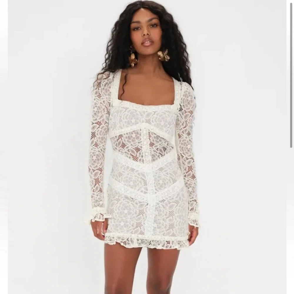 NEW FOR LOVE & LEMONS cleo mini dress in ivory - Picture 5 of 6